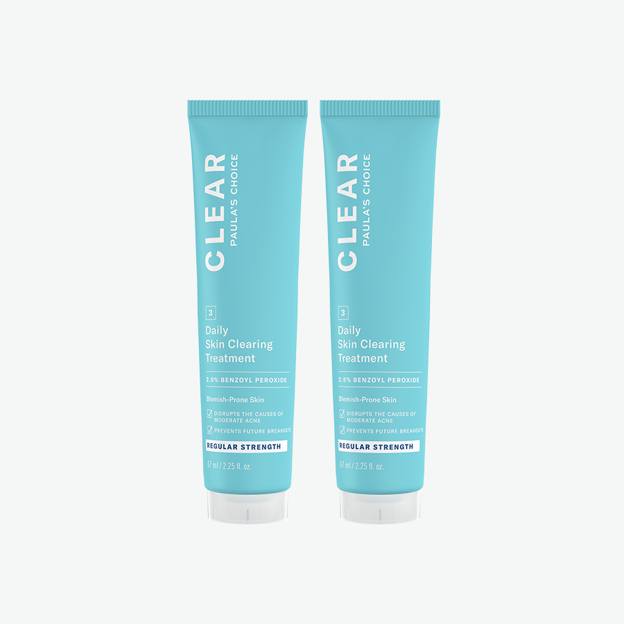 Regular Strength Daily Skin Clearing Treatment 2.5% BP Duo Bundle