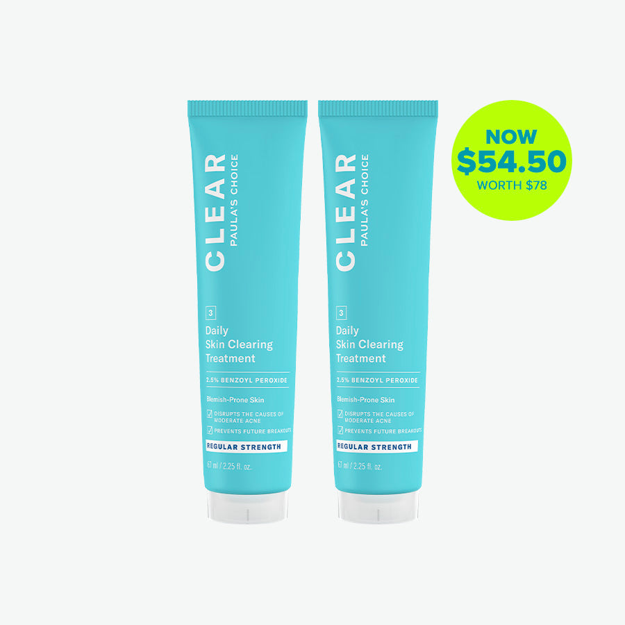 Regular Strength Daily Skin Clearing Treatment 2.5% BP Duo Bundle