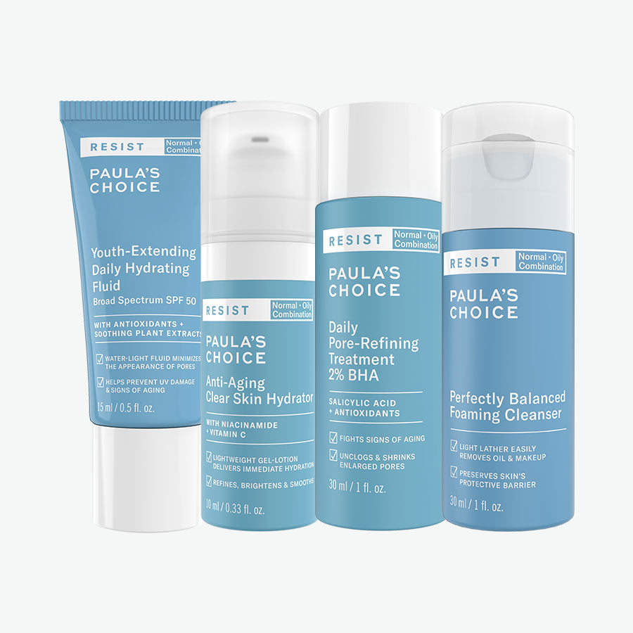 Anti-Aging Essential Kit for Wrinkles + Breakouts Travel Sized - Paula's Choice Singapore